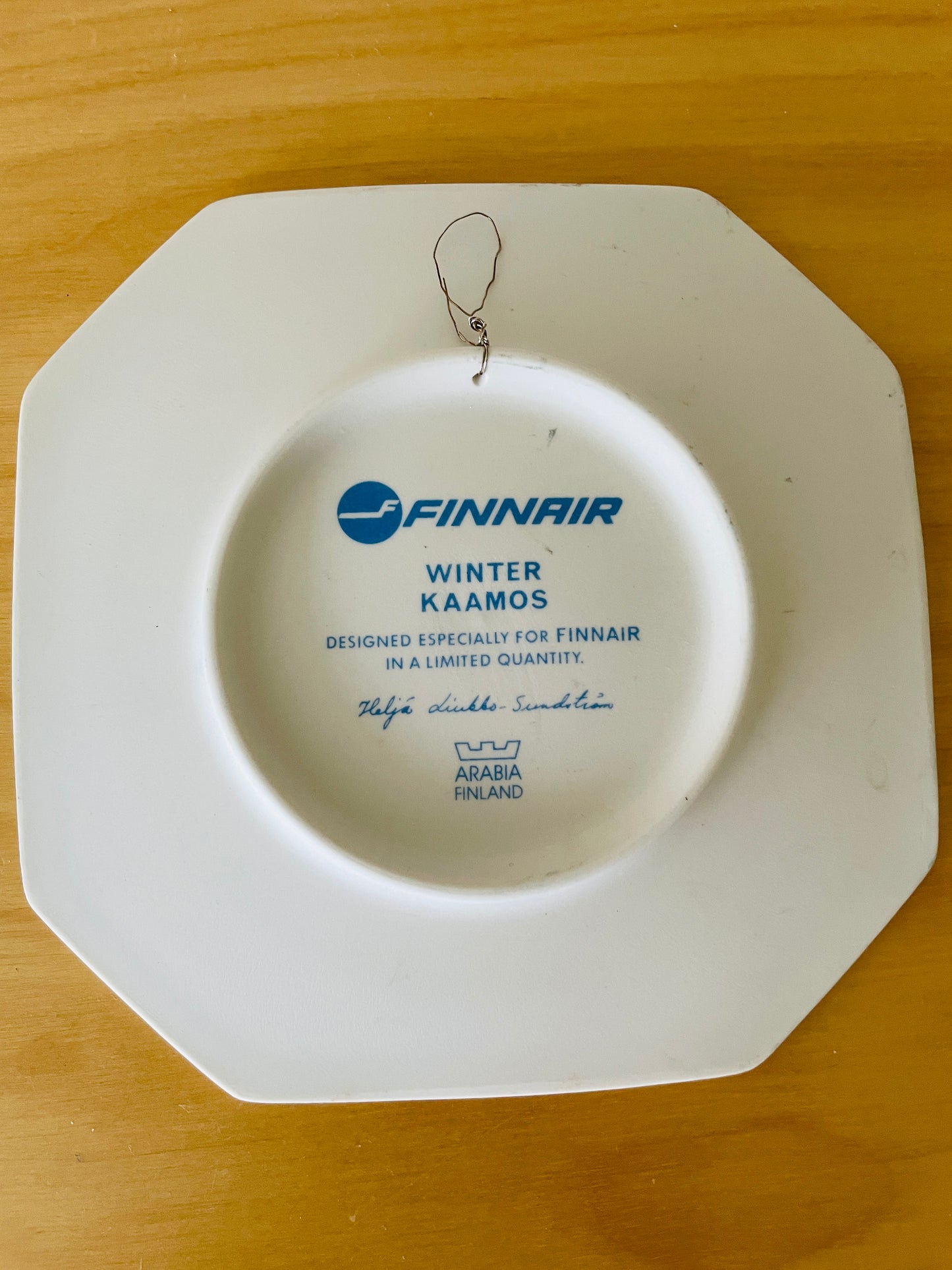 Arabia/アラビアx フィンエアー/Helja Liukko-Sundström/ヘルヤ リウッコ スンストローム/ウオールプレート/Winter/冬