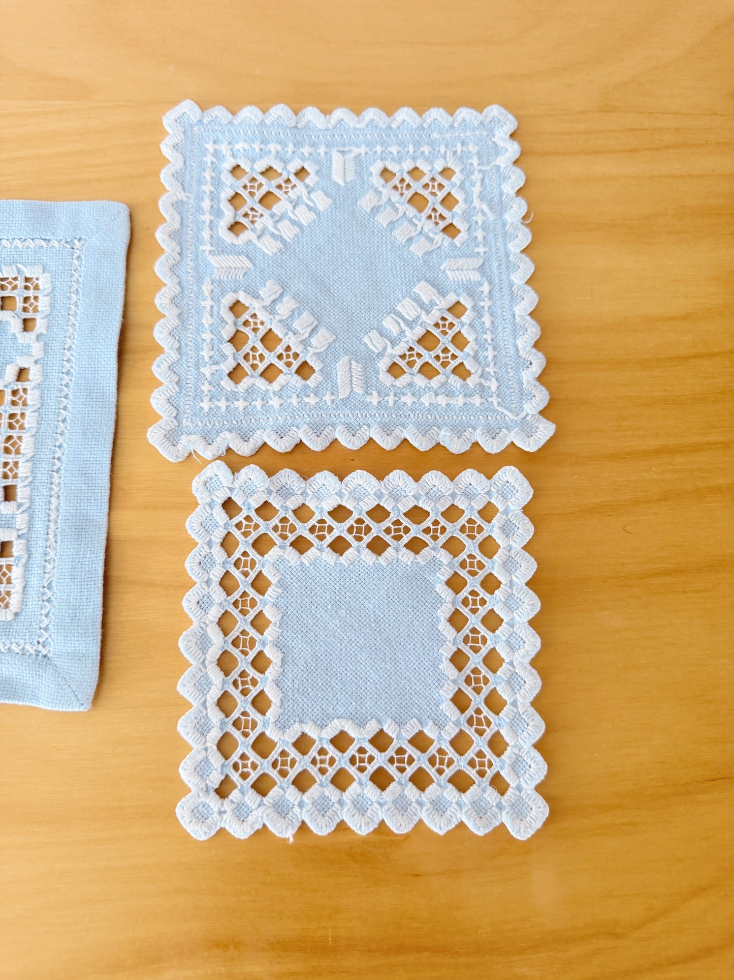 北欧手芸/ハタンガー刺繍/クロス、ドイリー/3枚セット