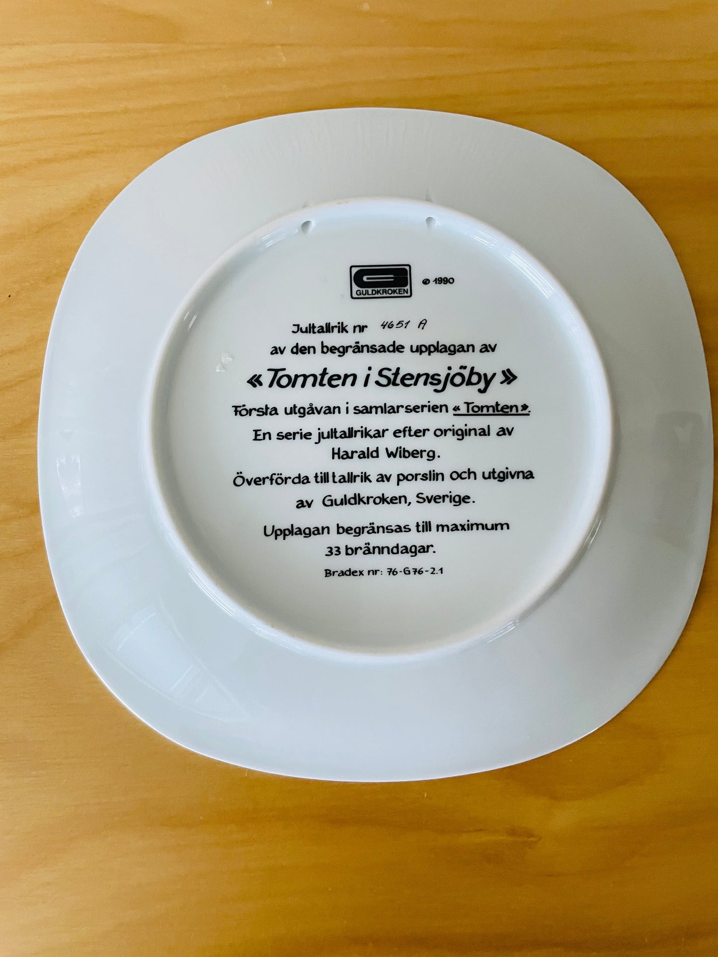 Guld Kroken/ゴールドクローケン/Jul Tallrik/クリスマスプレート/Harald Wiberg/ハーラルド.ヴィーベリ/Julenatt/クリウマスの夜