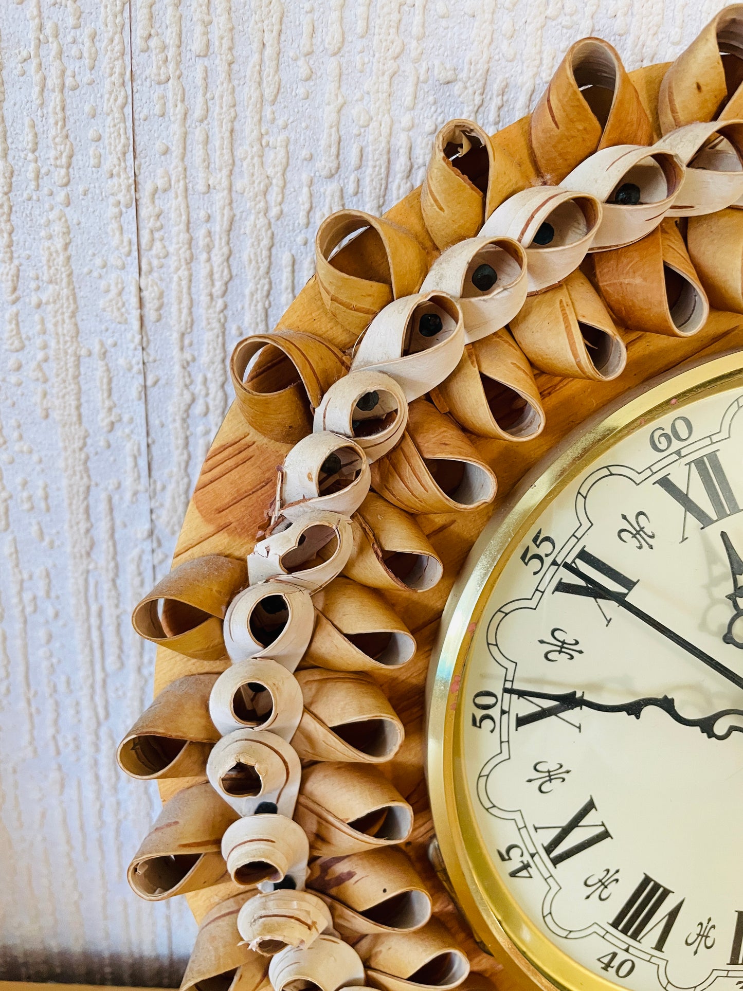 Nordic Traditional Handicraft Näver Slöjd / Wall Clock