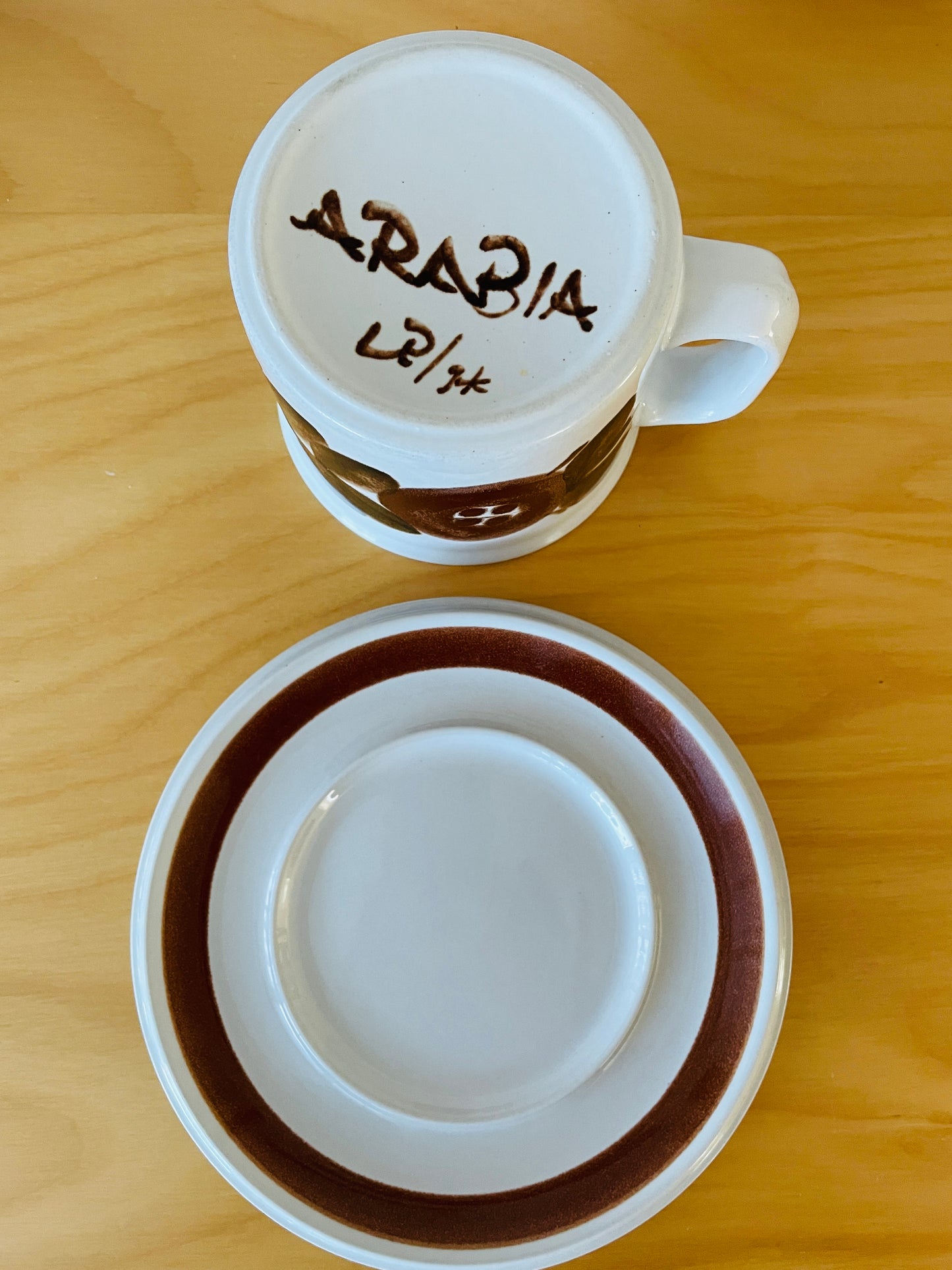 Arabia/Rosmarin/Mug and Saucer/D-handle