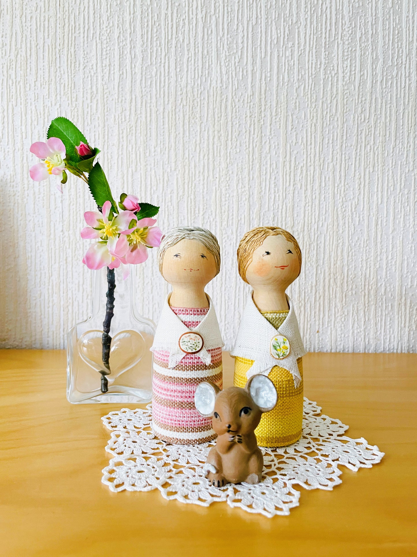 Svensk Hemslöjd/北欧手工芸/木製/こけし人形/Ginst/エニシダちゃん