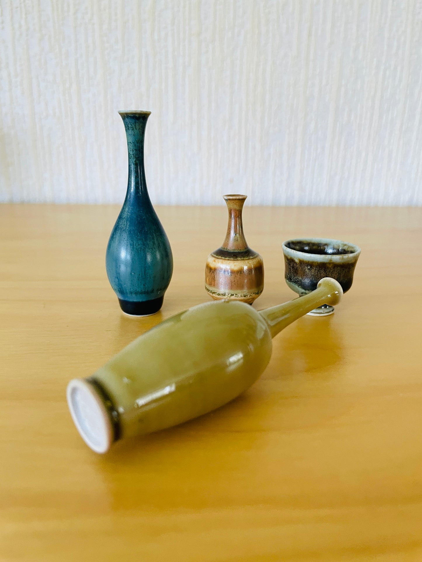 Höganäs Keramik/フーガネース.セラミック/John Andersson/ヨン.アンダーソン/ミニチュアサイズのオブジェ/4個セット