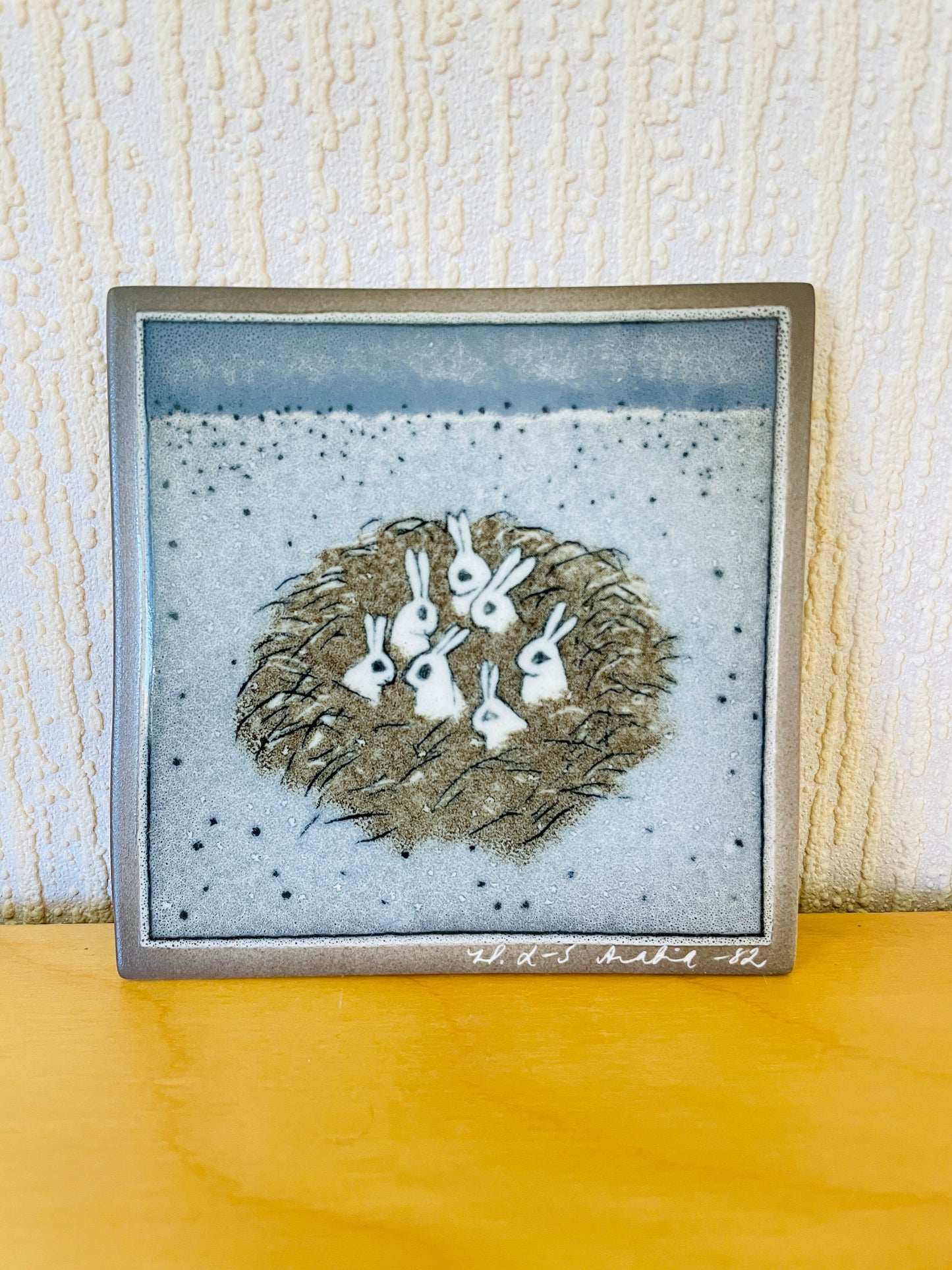 Arabia/アラビア/Helja liukko-Sundström/ヘルヤ リウッコ-スンストローム/陶板/うさぎさんの巣