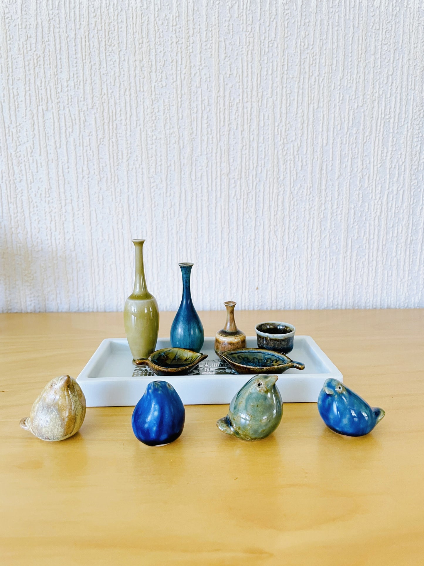 Höganäs Keramik/フーガネース.セラミック/John Andersson/ヨン.アンダーソン/ミニチュアサイズのオブジェ/4個セット