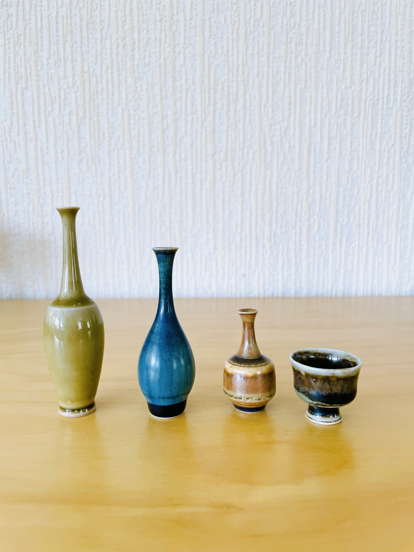 Höganäs Keramik/フーガネース.セラミック/John Andersson/ヨン.アンダーソン/ミニチュアサイズのオブジェ/4個セット