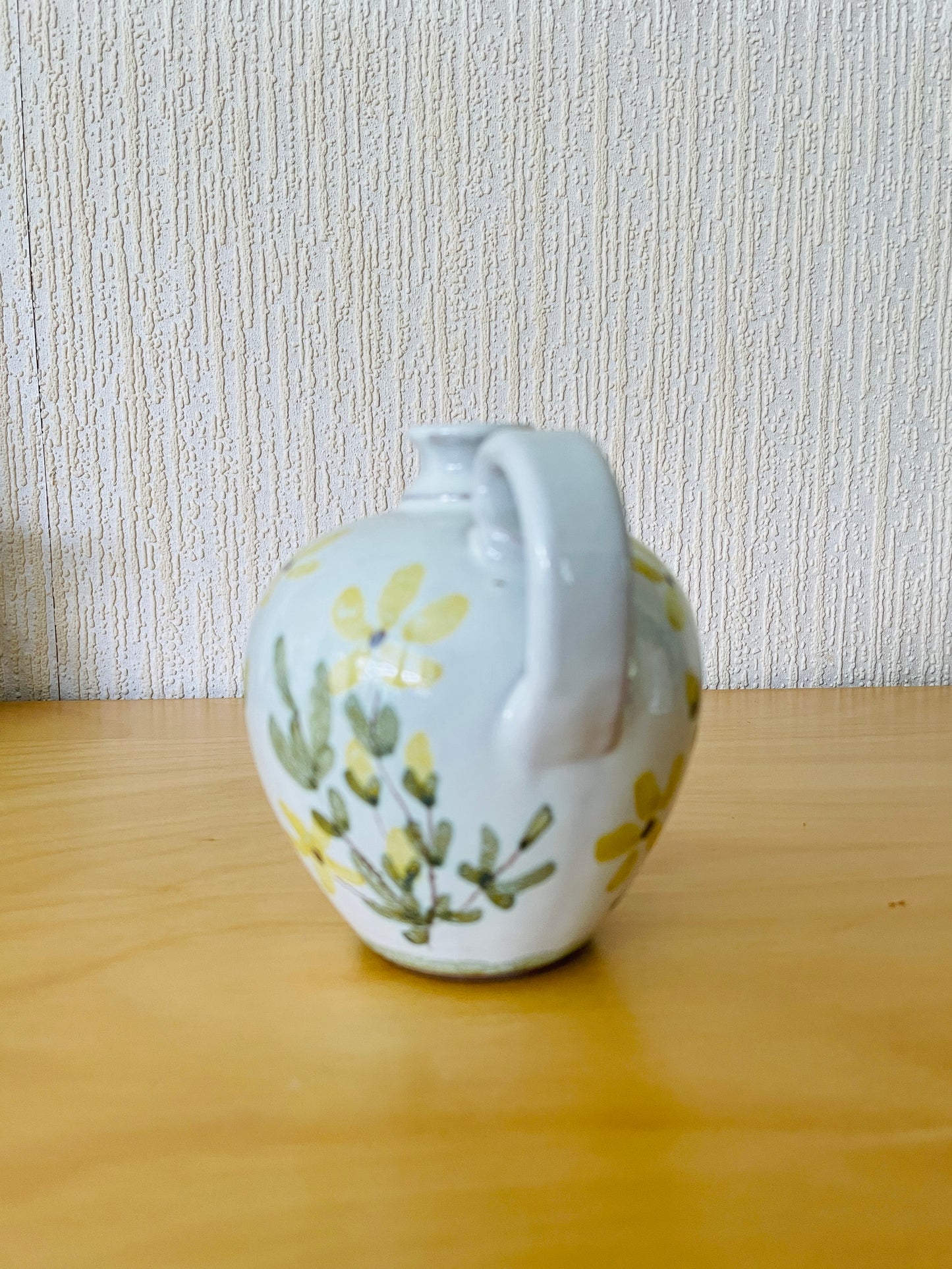 Laholm Keramik/ラホルム.セラミック/黄色の小花の一輪挿し/ハンドペイント