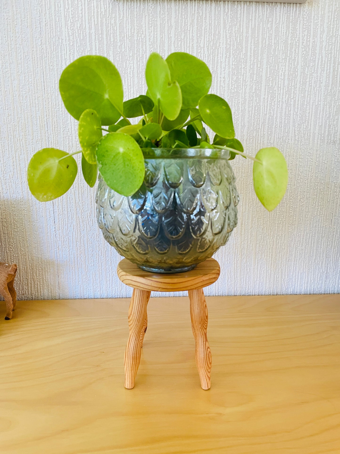 北欧手工芸/フラワーポットスタンド/木製/4本脚