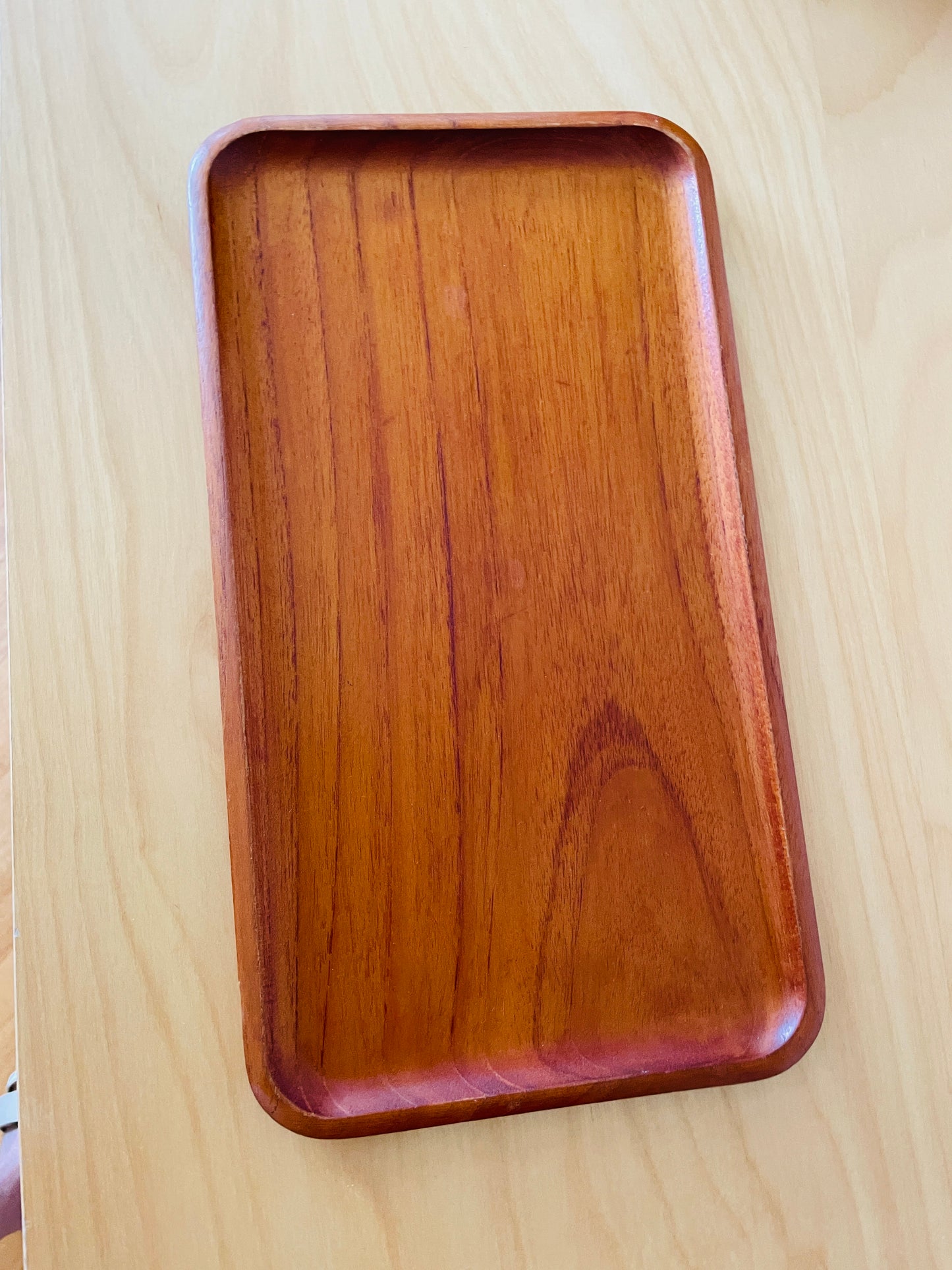 チークのトレイ/Karl Holmberg/35cm x 19cm