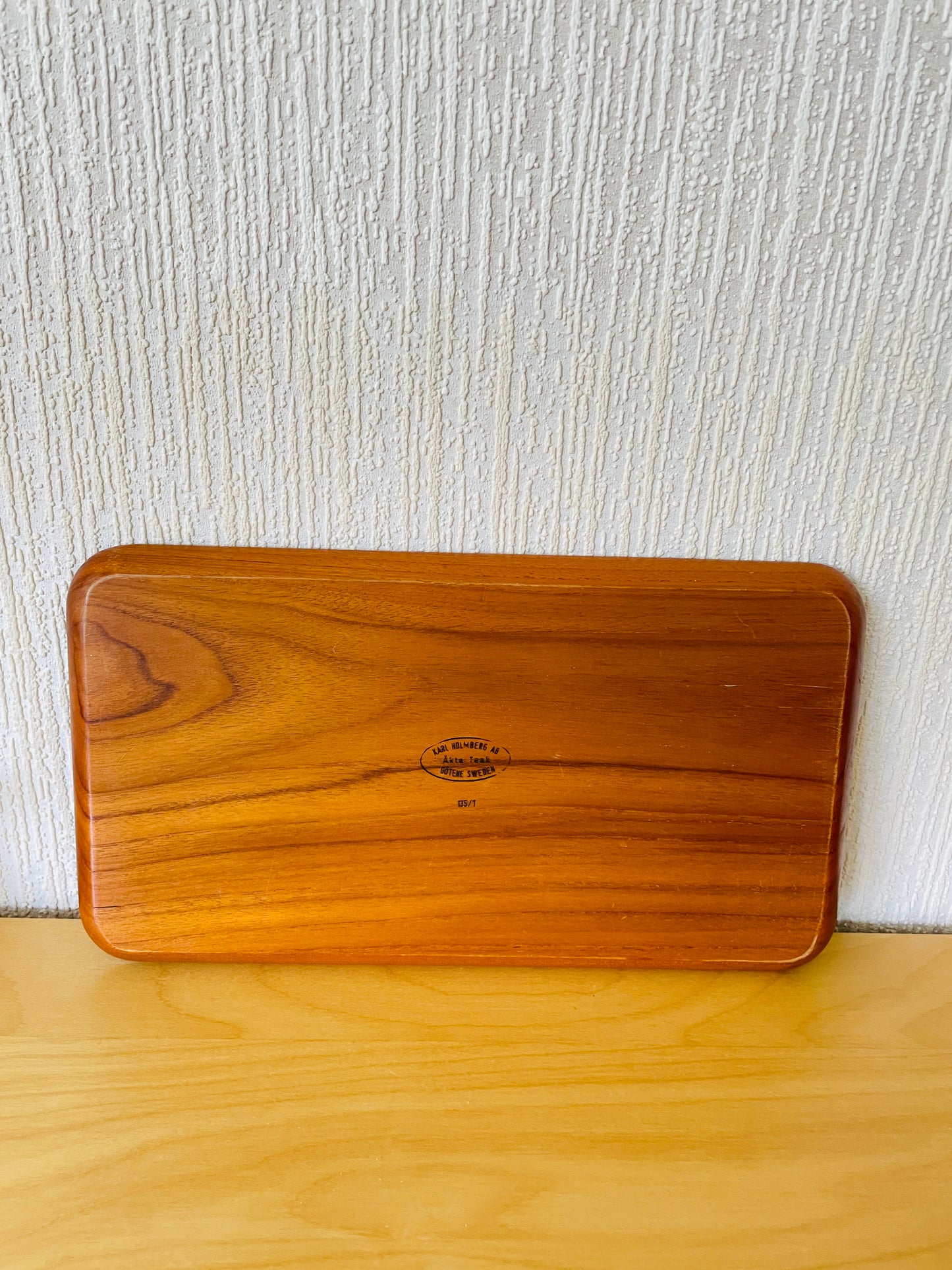 チークのトレイ/Karl Holmberg/35cm x 19cm
