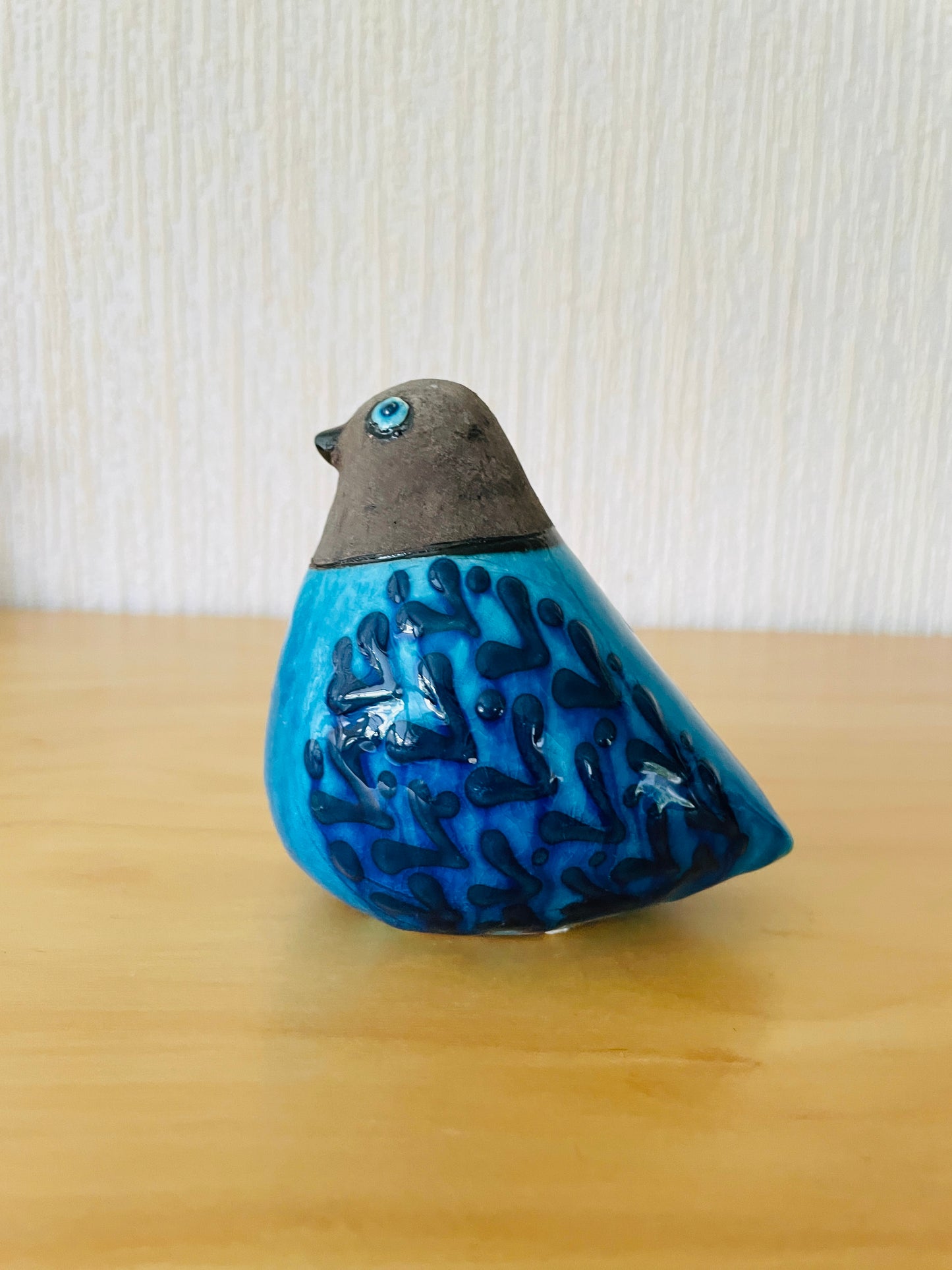 Rörstrand/ロールストランド/Inger Persson/インギャ.パーソン/アトリエメイド/ターコイズブルーの鳥さん