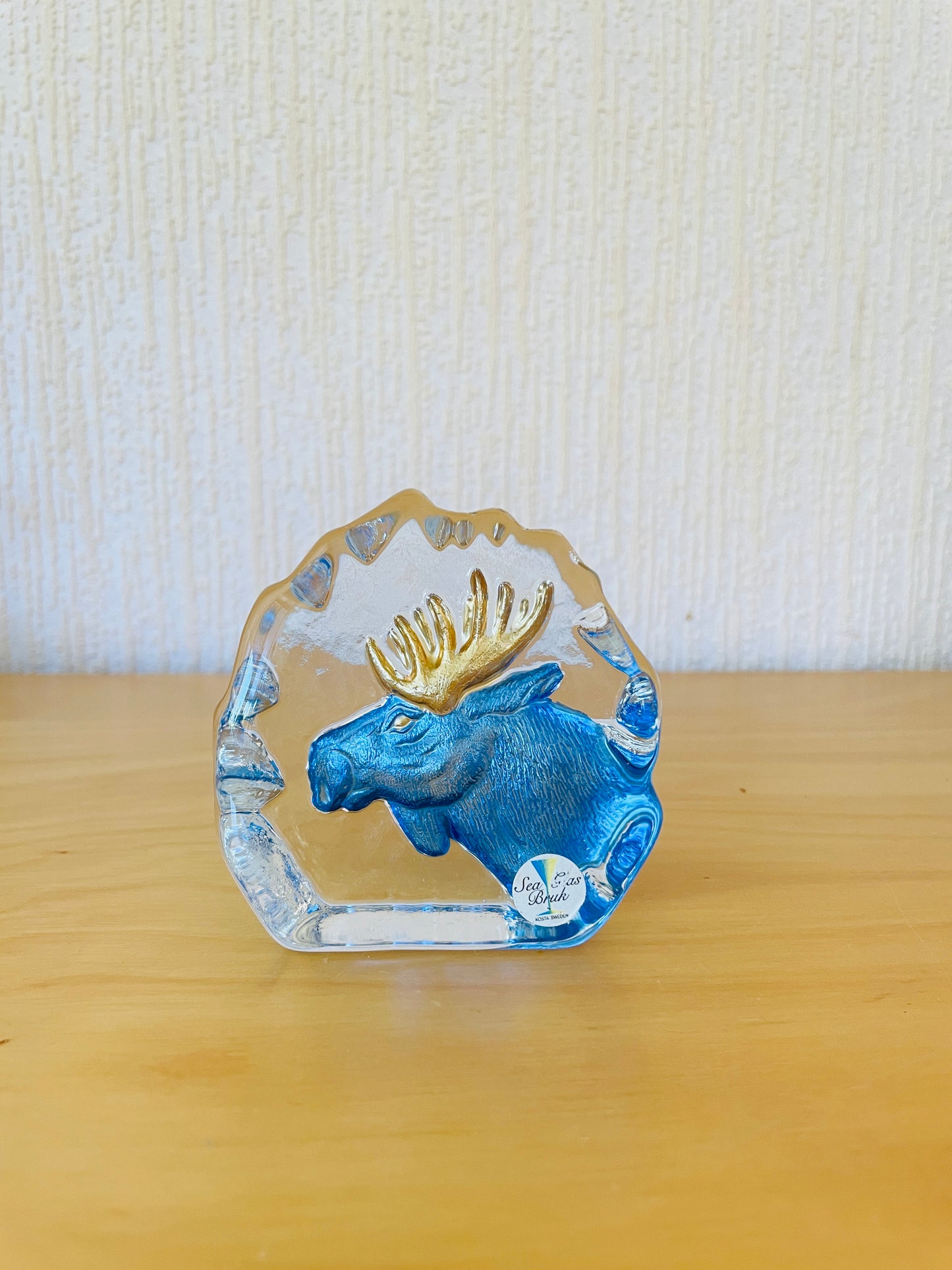 Sea Glas/シーアガラス工房/Bo.Swahn/ボー.スワン/クリスタルガラス/ヘラジカのオブジェ/新品未使用品
