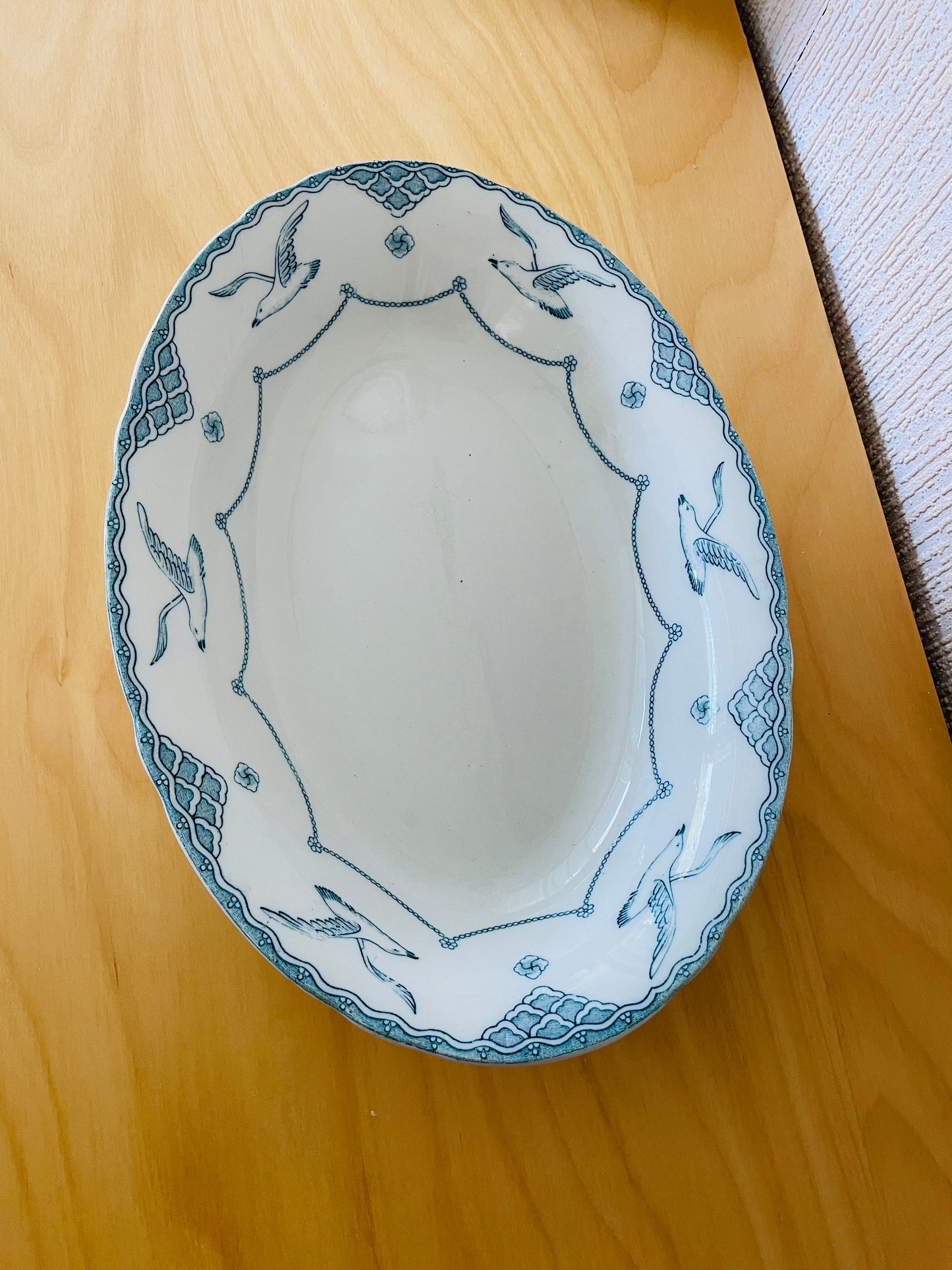 Old Gustavsberg/グスタフスベリ/Öresund/オーレサンド/オーバル深皿/31cm