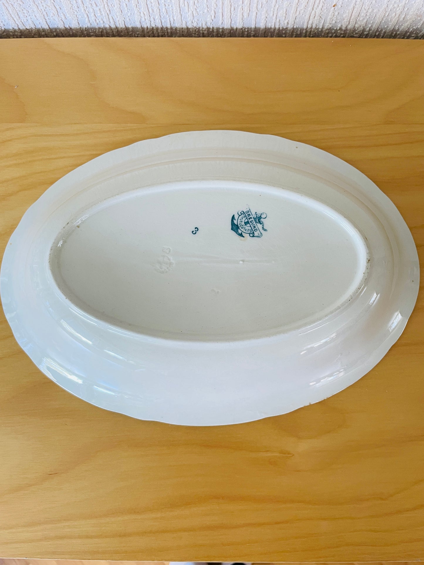 Old Gustavsberg/グスタフスベリ/Öresund/オーレサンド/オーバル深皿/31cm