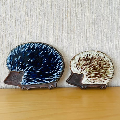 Arabia/アラビア/Gunvor Olin-Grönqvist/グンボ.オリーン-グルーンクヴィスト/陶板/ハリネズミさん/ブルー/M-サイズ