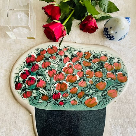 Arabia/アラビア/Helja Liukko-Sundström/陶板/薔薇の花束/大/31cm x 28cm