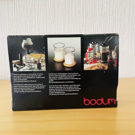 Bodum Denmark/ボードム デンマーク/コーヒーグラスセット/2個セット/ホワイトホルダー/新品未使用品