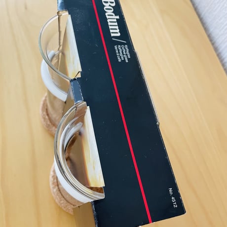 Bodum Denmark/ボードム デンマーク/コーヒーグラスセット/2個セット/ホワイトホルダー/新品未使用品