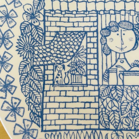 Gustavsberg/グスタフスベリ/Stig Lindberg/スティグ .リンドベリ/Boro/ボロ/プレート/25cm/新品、未使用品