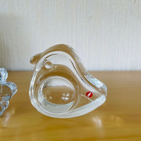 iittala/イッタラ/ガラスのエッグスタンド&お花のキャンドルスタンド/2個セット