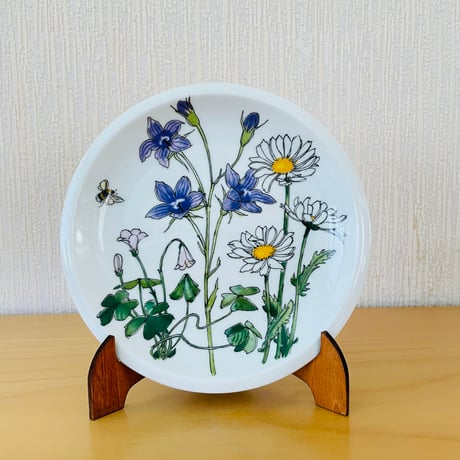 IKEA/イケア/ヴィンテージ/Midsommar/ミッドサマー/デザートプレート/19,5cm/リネア、マーガレット、オダマキ