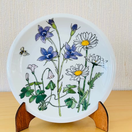 IKEA/イケア/ヴィンテージ/Midsommar/ミッドサマー/デザートプレート/19,5cm/リネア、マーガレット、オダマキ