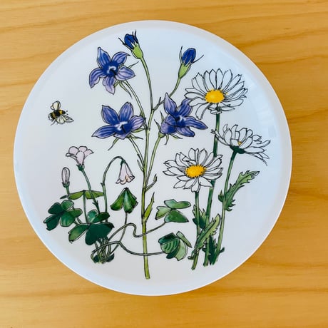 IKEA/イケア/ヴィンテージ/Midsommar/ミッドサマー/デザートプレート/19,5cm/リネア、マーガレット、オダマキ