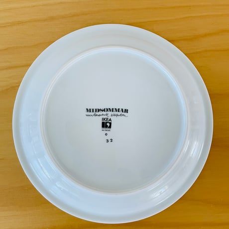 IKEA/イケア/ヴィンテージ/Midsommar/ミッドサマー/デザートプレート/19,5cm/イチリンソウ、ハマナスなど