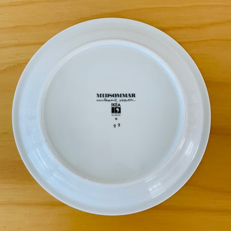 IKEA/イケア/ヴィンテージ/Midsommar/ミッドサマー/デザートプレート/19,5cm/キバナのクリンザクラ、アザミ