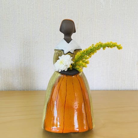 Jie Gantofta/ジィガントフタ/フラワーガール/オレンジに黄色のドレス/19cm