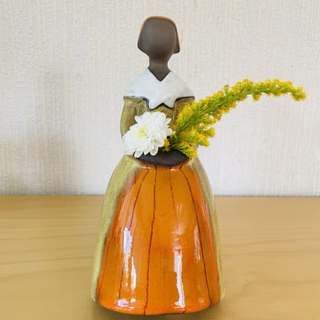Jie Gantofta/ジィガントフタ/フラワーガール/オレンジに黄色のドレス/19cm