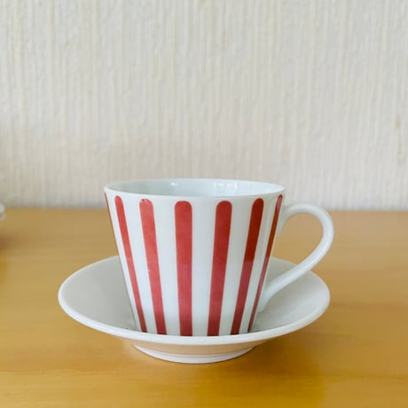Melitta/メリタ/ヴィンテージ/Zürich/チューリッヒ/エスプレッソカップ&ソーサー/レッド
