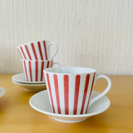 Melitta/メリタ/ヴィンテージ/Zürich/チューリッヒ/エスプレッソカップ&ソーサー/レッド