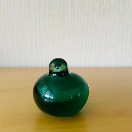 Nuutajärvi/ヌータヤルヴィ/Oiva Toikka/オイバ.トイッカ/Birds/バード/Pulmu/エメラルドグリーン