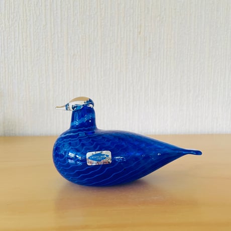 Nuutajärvi/ヌータヤルヴィ/Oiva Toikka/オイバ.トイッカ/Birds/バード/Sinisulka/ブルー/L:14cm