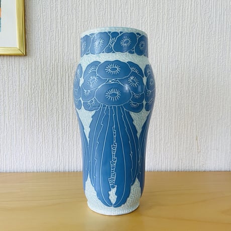 Old Gustavsberg/グスタフスベリ/Josef Ekberg /ジョセフ.エクベリ/Sgrafitto/スグラフィット/フラワーベース/H: 31cm