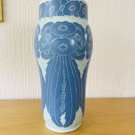 Old Gustavsberg/グスタフスベリ/Josef Ekberg /ジョセフ.エクベリ/Sgrafitto/スグラフィット/フラワーベース/H: 31cm
