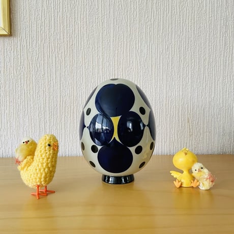 Rörstrand/ロールストランド/Sylvia Leuchovius/シルヴィア.レウショヴイウス/アトリエメイド/たまご型オブジェ/特大