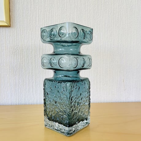 Riihimäen-Lasi/リイヒマエン-ラシ/Tamara Aladin/タマーラ.アラディン/Kehrä/ケフラ/フラワーベース/ブルーグリーン/25cm