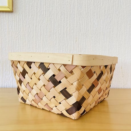 北欧伝統手工芸品/Spånkorg/スポンコリ/スクエア/大