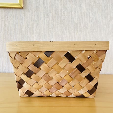 北欧伝統手工芸品/Spånkorg/スポンコリ/スクエア/大