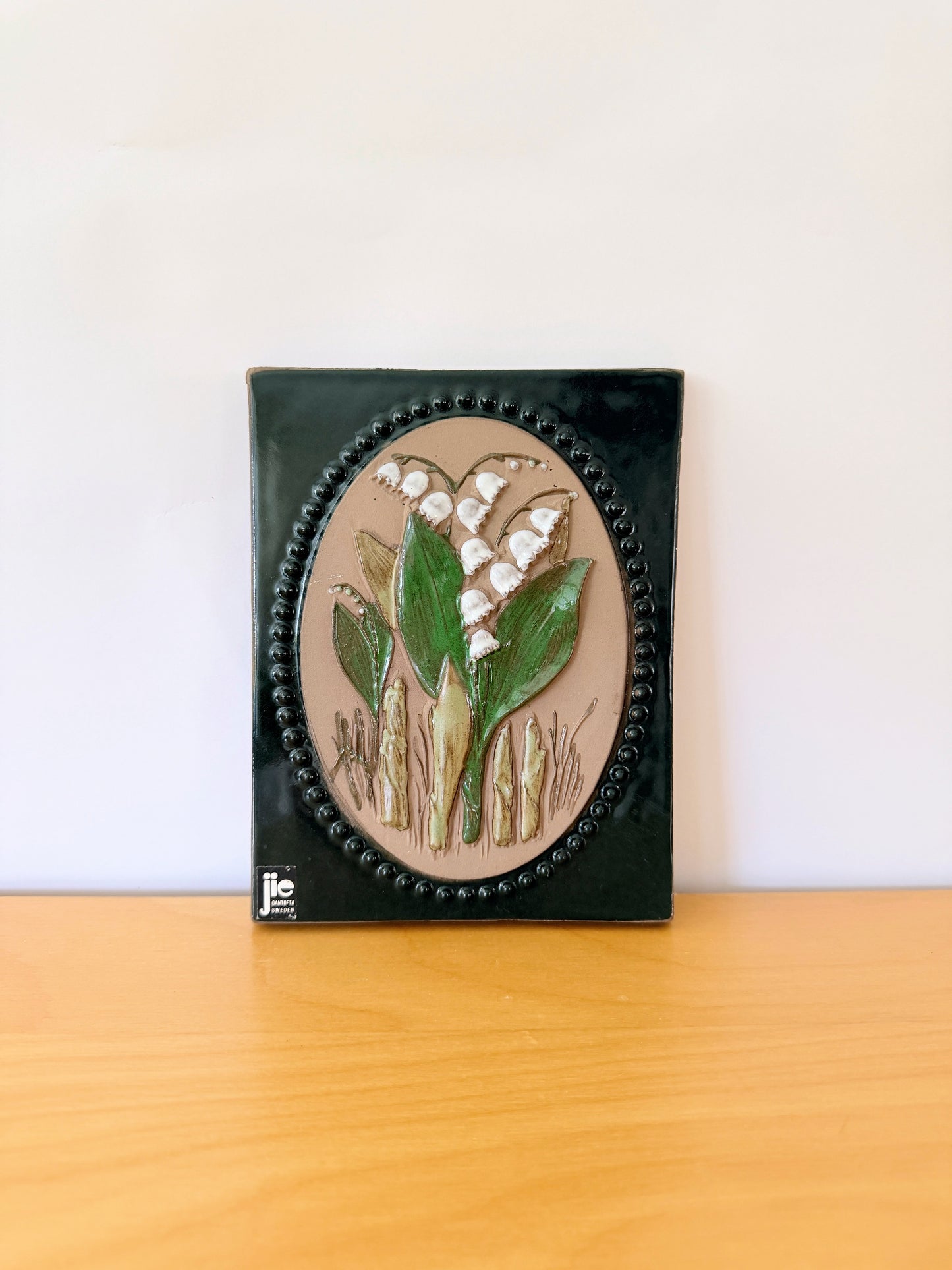 Jie Gantofta/Jie Gantofta/Ceramic Plaque/Lily of the Valley Flower