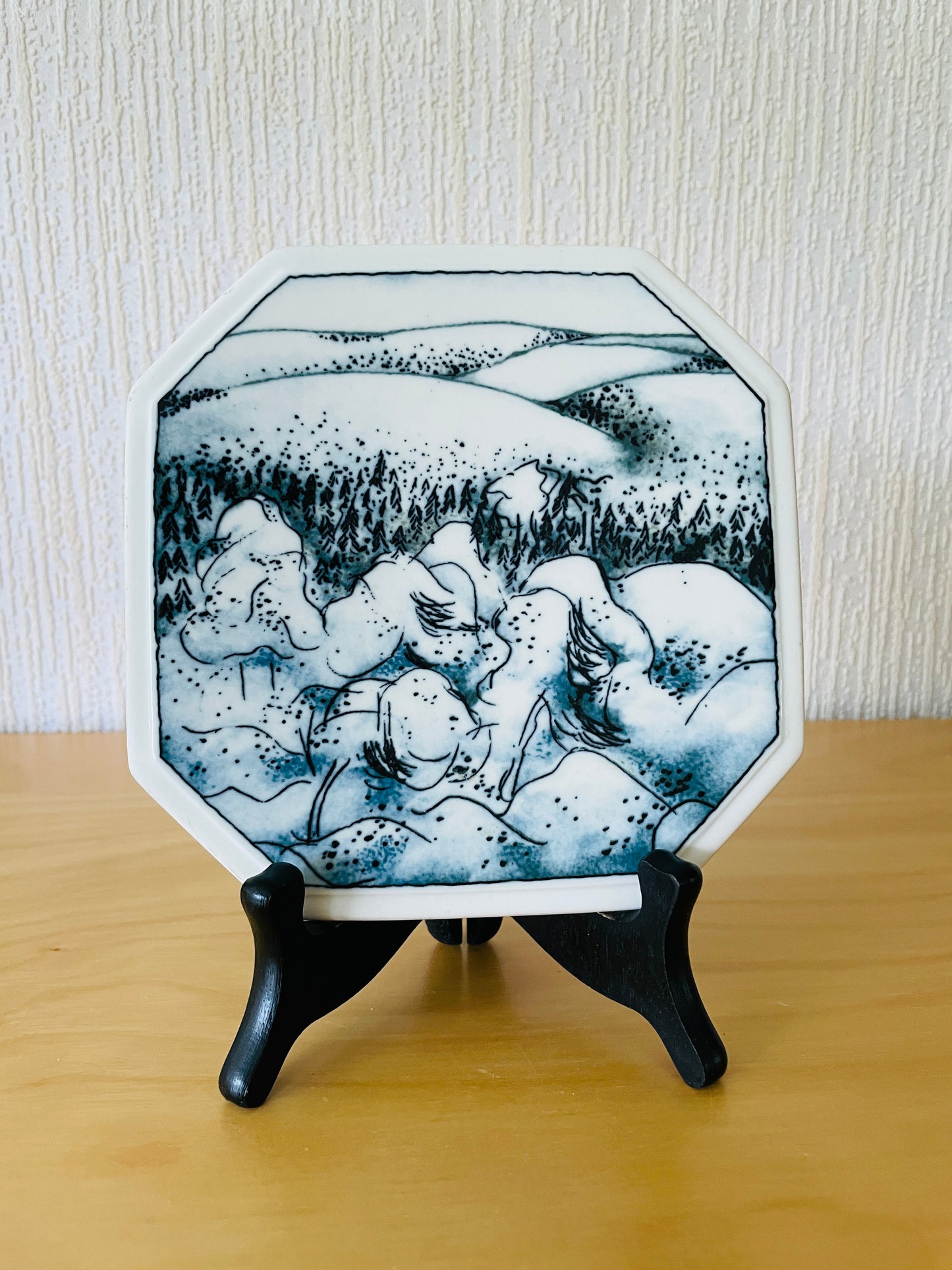 Arabia/アラビアx フィンエアー/Helja Liukko-Sundström/ヘルヤ リウッコ スンストローム/ウオールプレート/Winter/冬