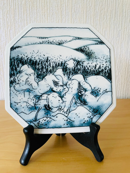 Arabia/アラビアx フィンエアー/Helja Liukko-Sundström/ヘルヤ リウッコ スンストローム/ウオールプレート/Winter/冬