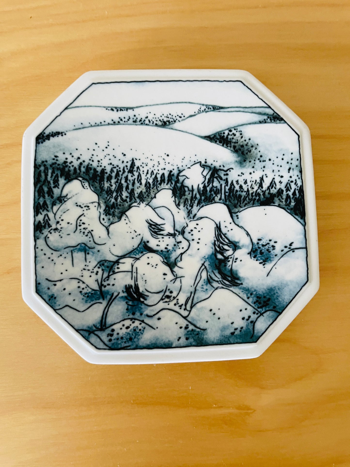 Arabia/アラビアx フィンエアー/Helja Liukko-Sundström/ヘルヤ リウッコ スンストローム/ウオールプレート/Winter/冬