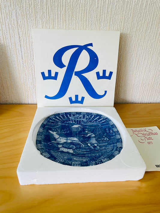 Rörstrand/ロールストランドGunnar Nylund/グンナ.ニールンド/Jul Tallrik/クリスマスプレート/1971年/箱入り未使用品