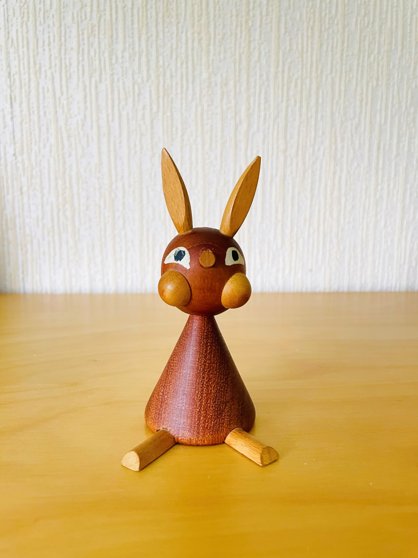 北欧ヴィンテージ/チークのウサギさん