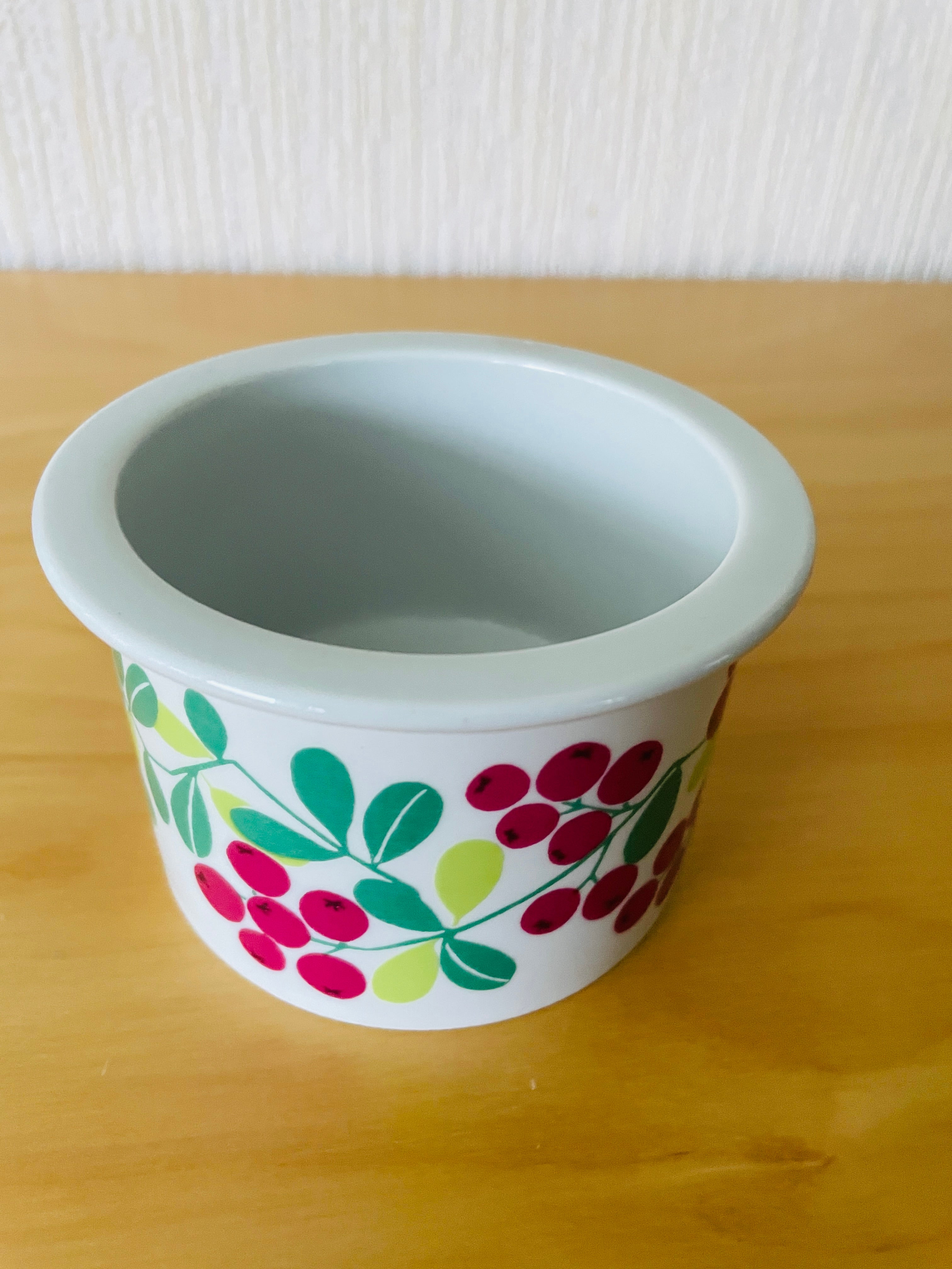 ARABIA Pomona(ポモナ) リンゴンベリー　ジャムポット Arabia/アラビア/Pomona/ポモナ/ジャムポット/リンゴンベリー/蓋なし