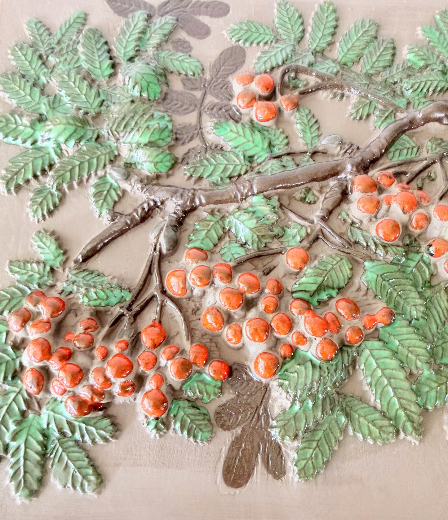 Jie Gantofta/Jie Gantofta/Ceramic panel/Rönnbär/Rowan/Large