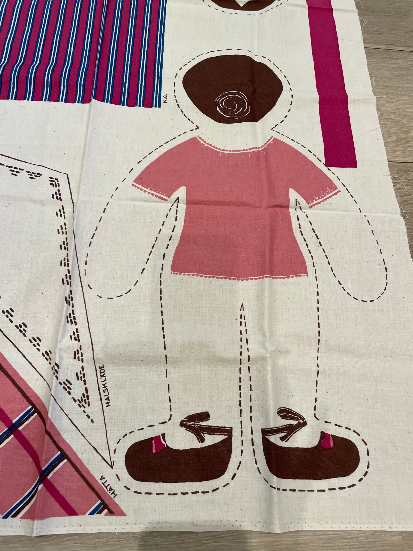 Gocken Jobs Handtryck AB/ジョブス ハンドルプリント/ヴィンテージ/Larva-Stina/ラーバ.ステイーナ/布製着せ替えお人形キット